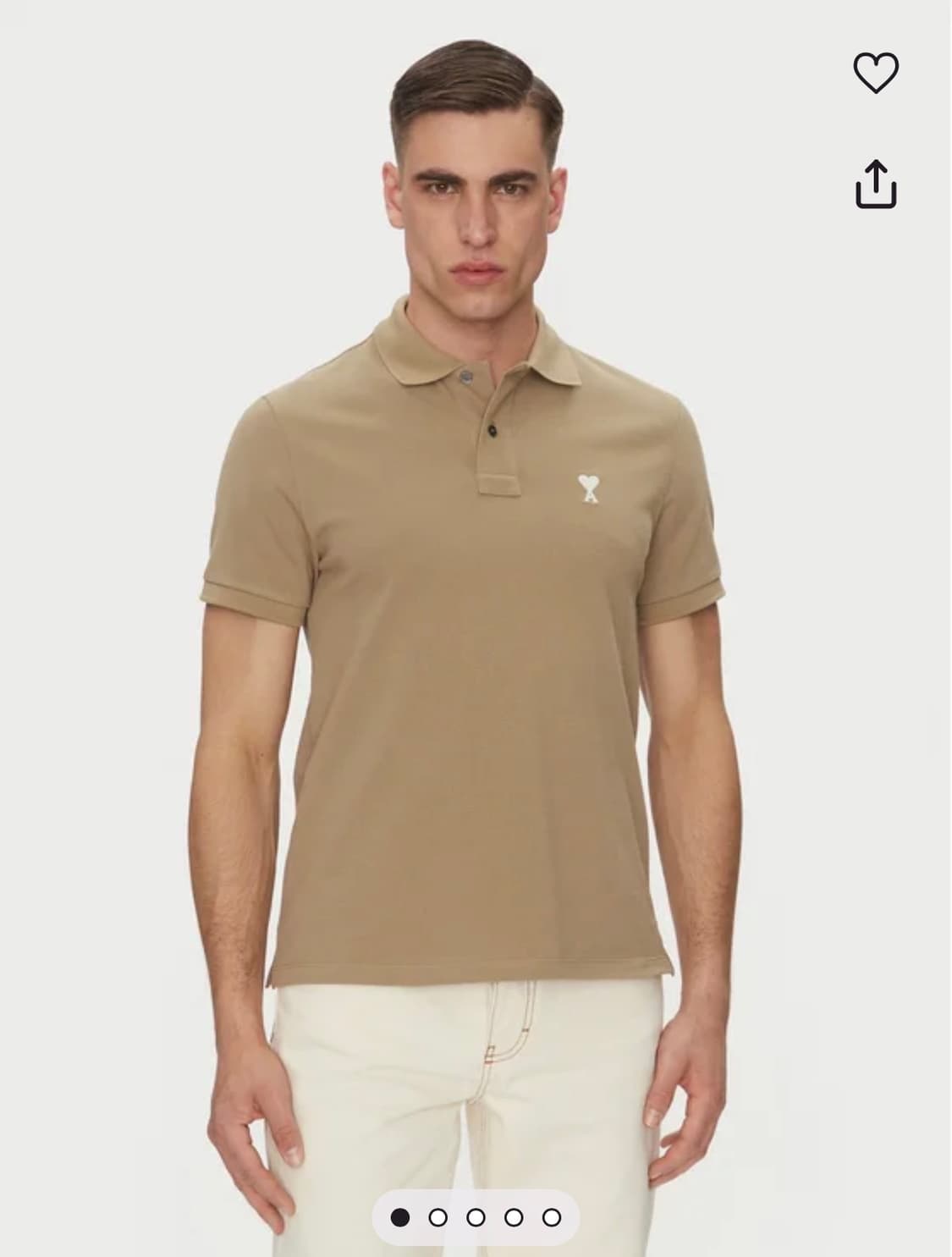 아미 25ss 스몰 하트 코튼 폴로 반팔 상품이미지1