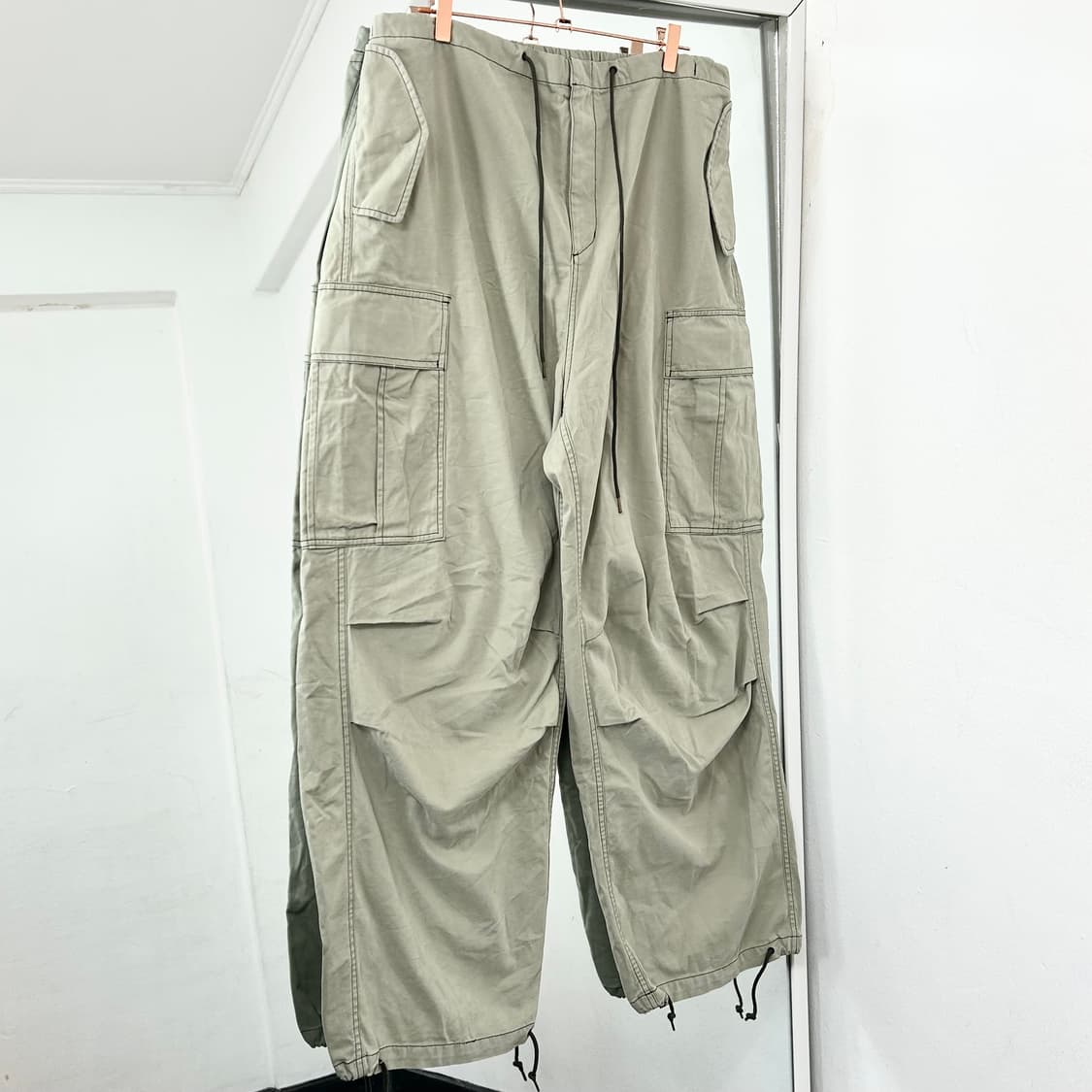 Seo 에스이오 카고 코튼 빅 팬츠 상품이미지4