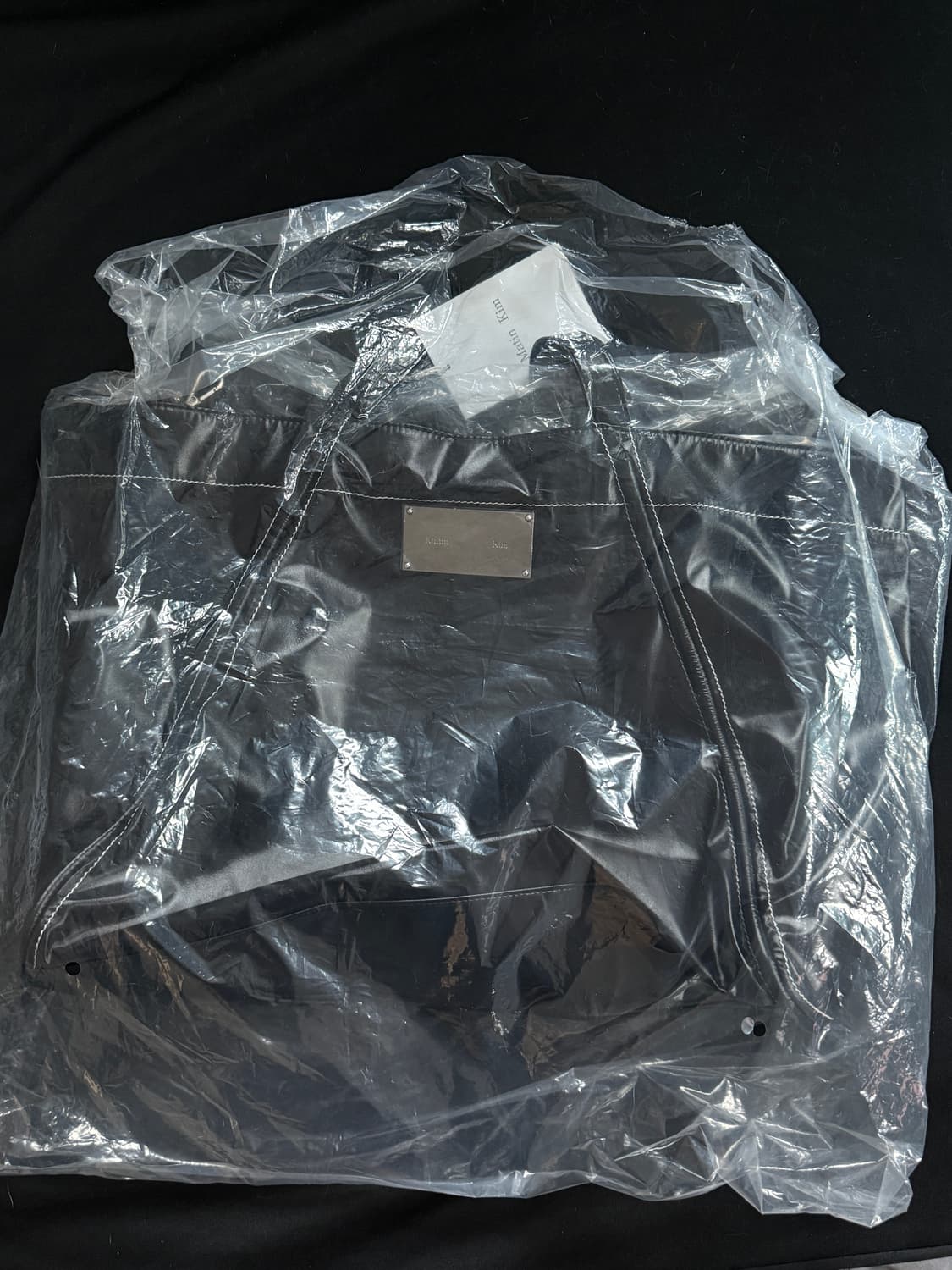 플리마켓🔥 마뗑킴 빅 코팅 토트백 블랙 상품이미지1