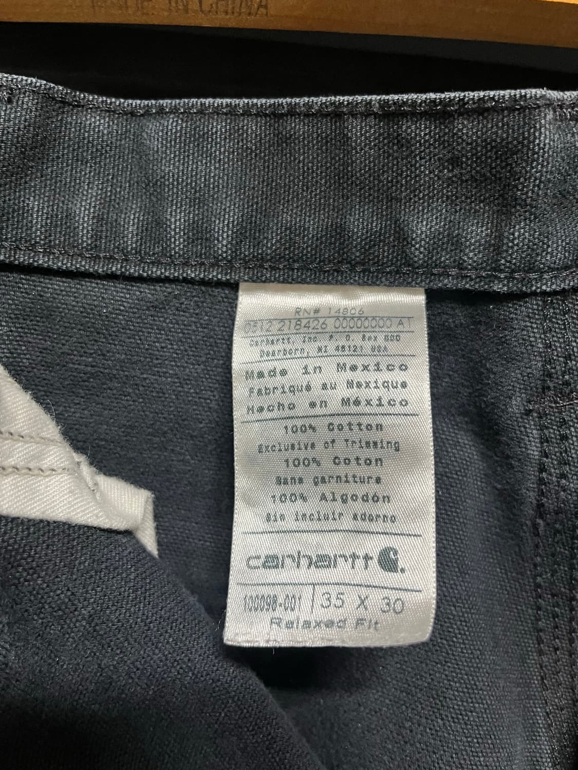 35in)칼하트 빈티지 더블니 팬츠 b13 블랙 상품이미지7