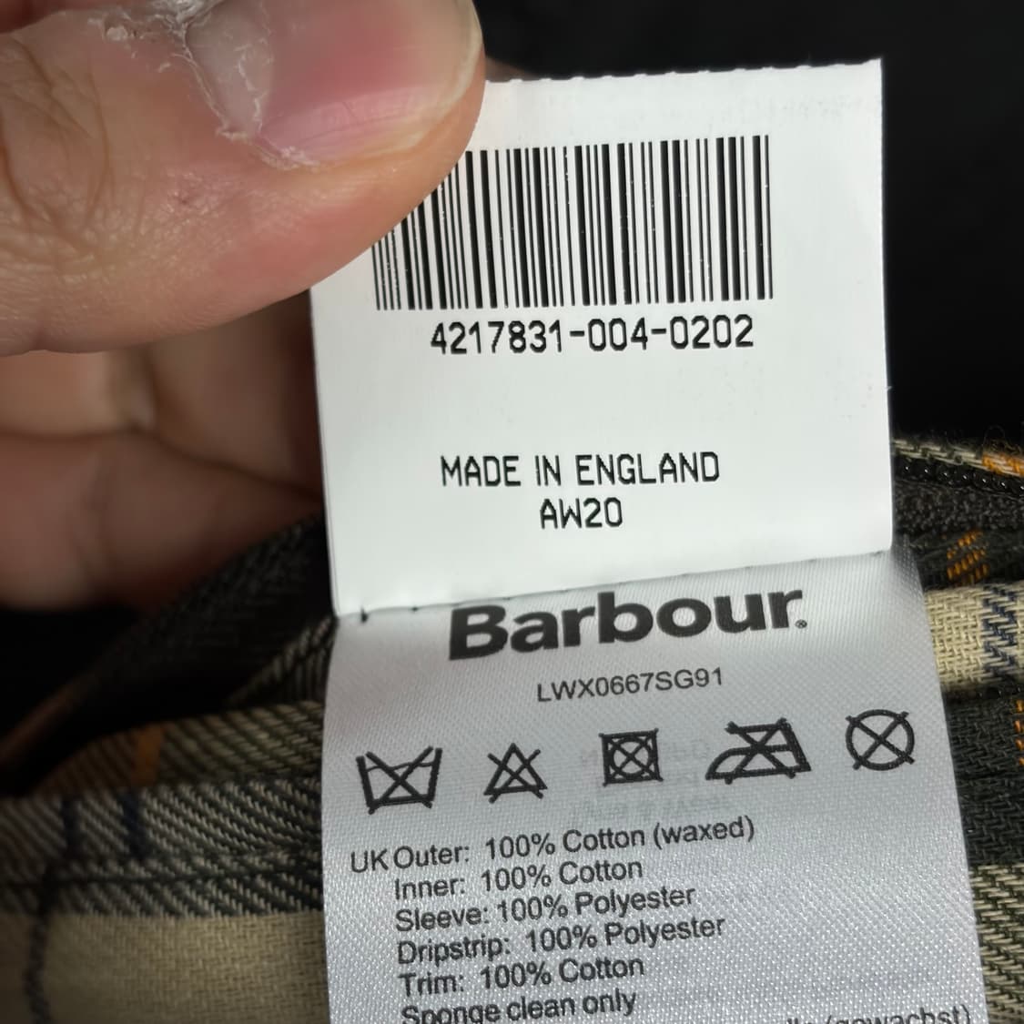 바버 왁스드 비데일 자켓 상품이미지10