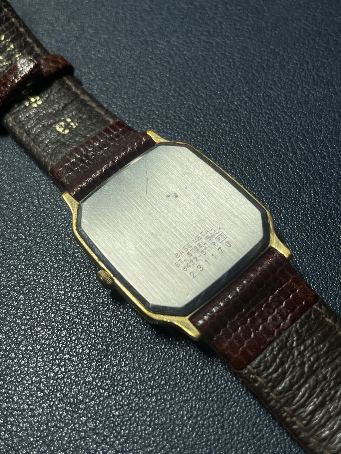 빈티지 세이코 쿼츠 레더 시계 상품이미지7