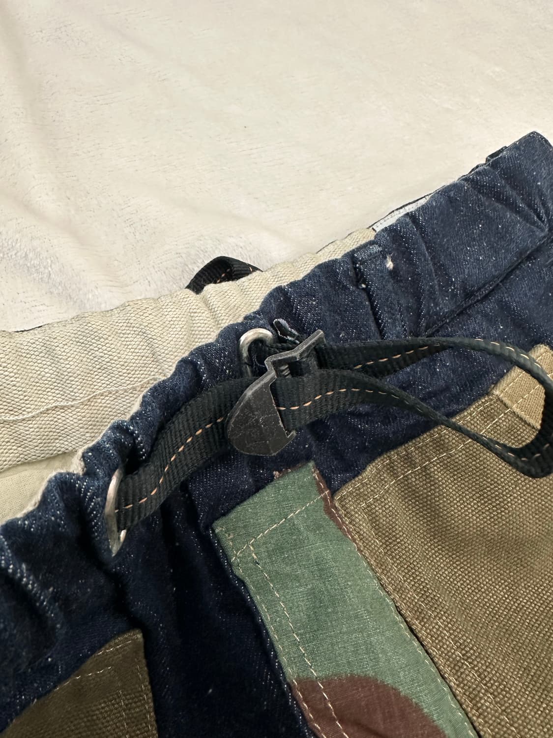 (78)화이트샌드 패치워크 데님 팬츠  상품이미지3