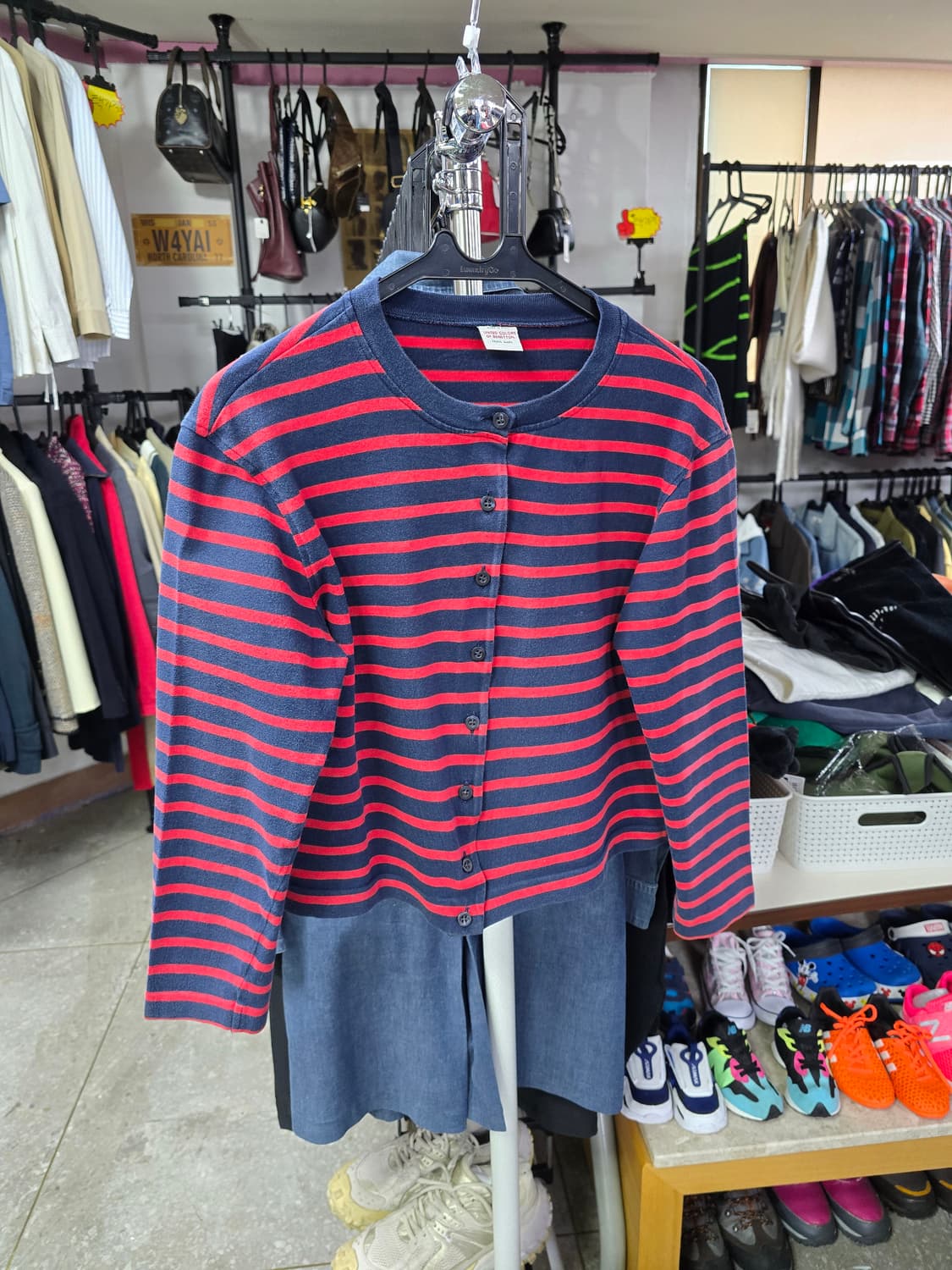 베네통 '91 올드룩 줄무늬 가디건 (1234) 상품이미지1