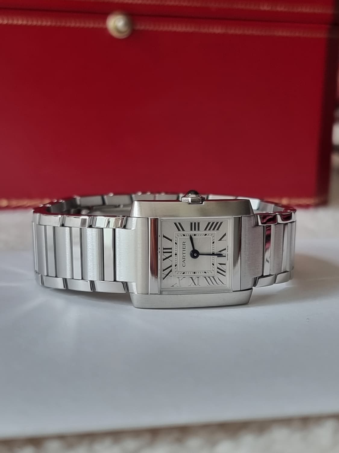 [까르띠에 풀세트] 탱크 프랑세즈 신형 스틸 S 스몰 여성시계 23년 상품이미지4