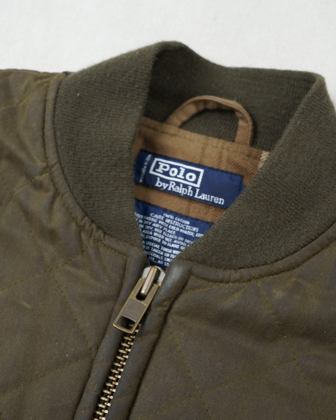 (L) 폴로 왁스 코튼 퀼팅 봄버 자켓 상품이미지2