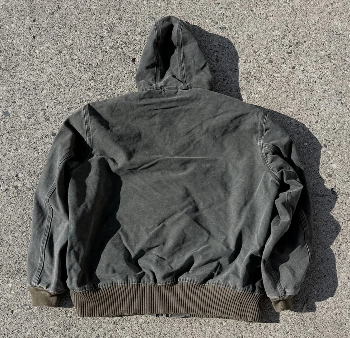 칼하트 J130 빈티지 샌드스톤 덕 액티브 자켓 모스 그린 상품이미지7