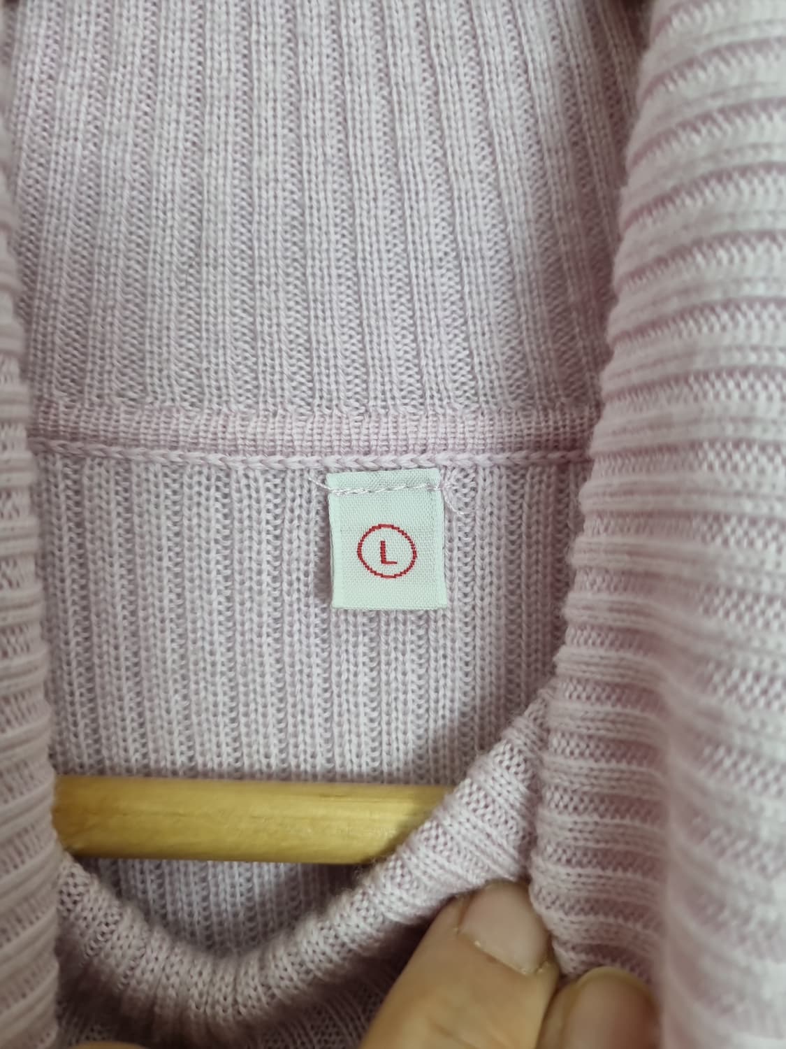 유니클로 라이트 핑크 니트 울 100% 상품이미지6