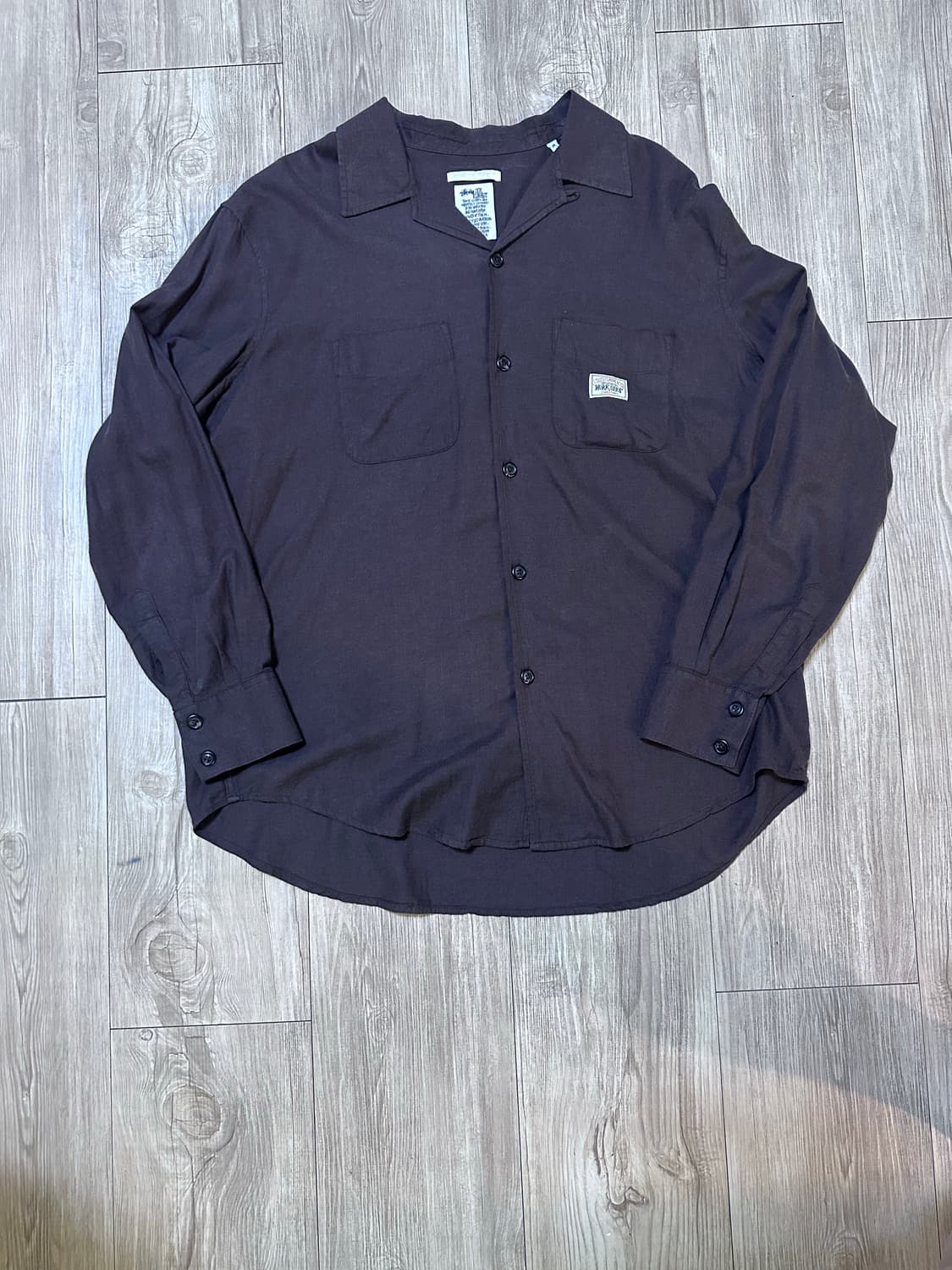 스투시 x 아워레가시 워크샵 로코 셔츠 엄버 트윌 플란넬 상품이미지1