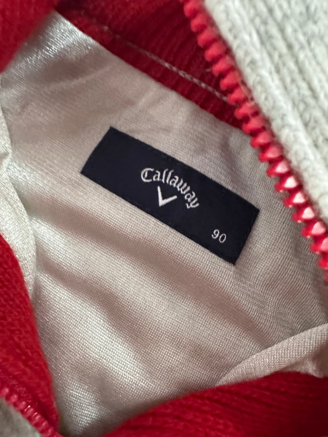 정품 여성 캘러웨이 골프 울 방풍 니트 집업 s 상품이미지3