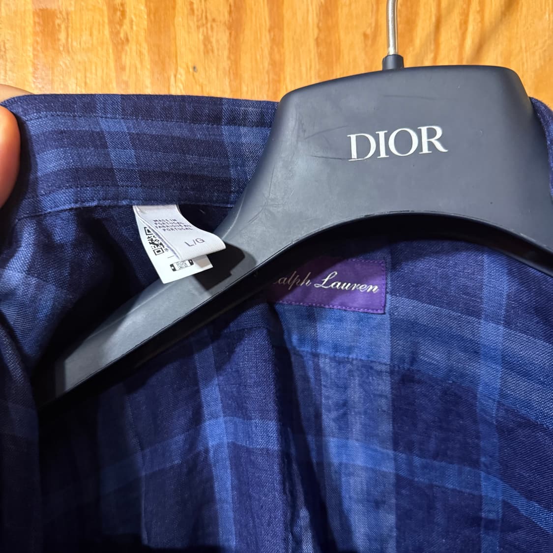 새상품) 랄프로렌 퍼플라벨 25 S/S 플레드 린넨 셔츠  상품이미지6