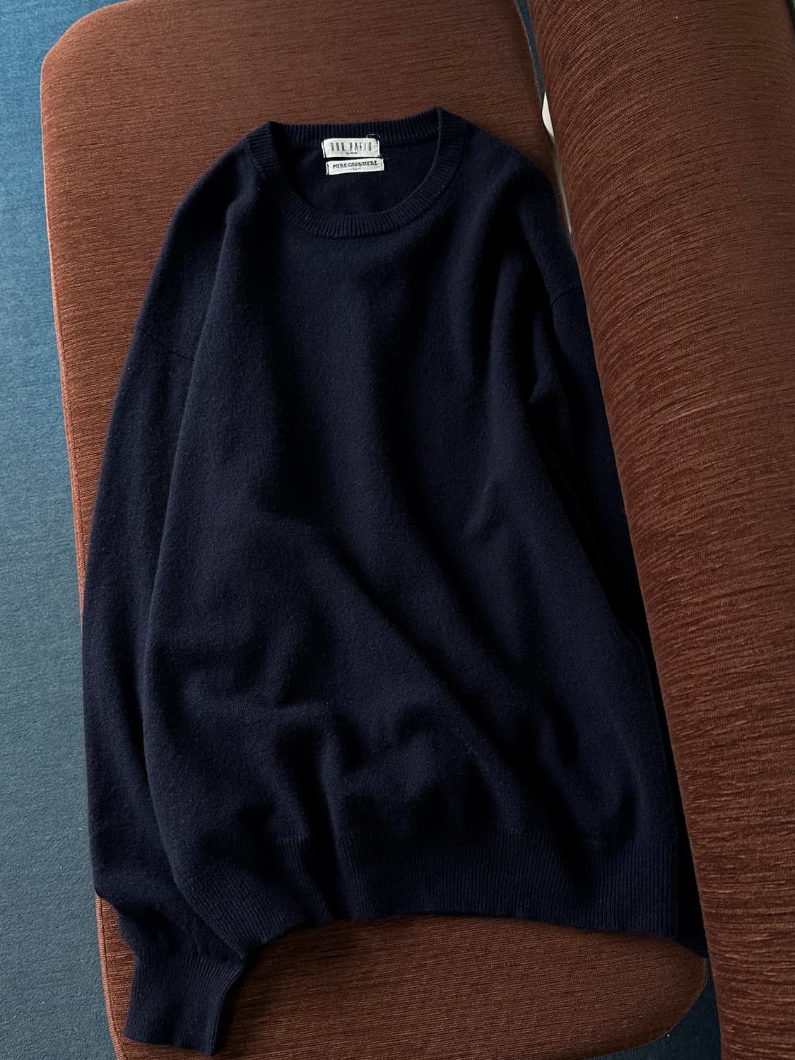 'Pure cashmere' wide design crew knit 상품이미지2