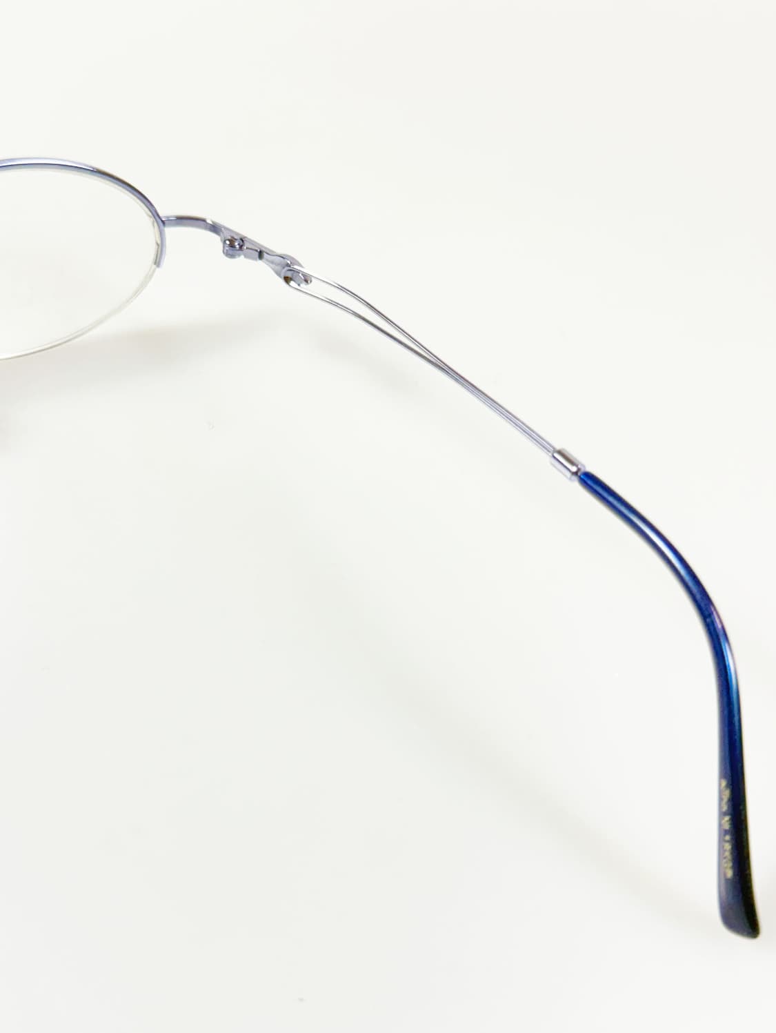 InToo 슬림 오벌 반무테 라이트 블루 메탈 빈티지 안경 상품이미지6
