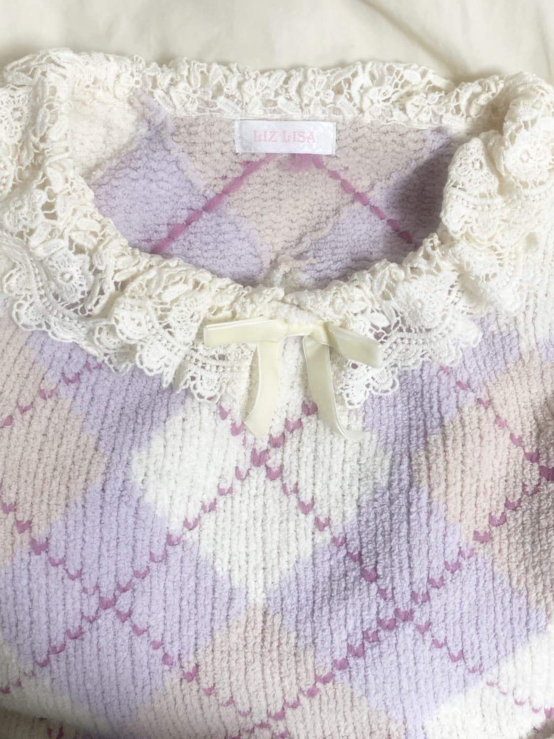 (판매) 리즈리사 아가일 니트 트랄라라 stc 상품이미지3