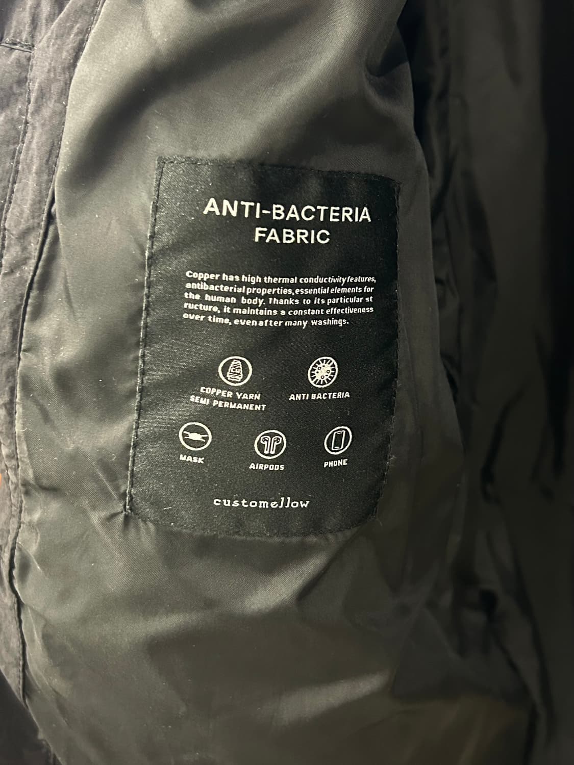 커스텀멜로우 블랙 하이넥 구스 다운 패딩 점퍼 상품이미지6