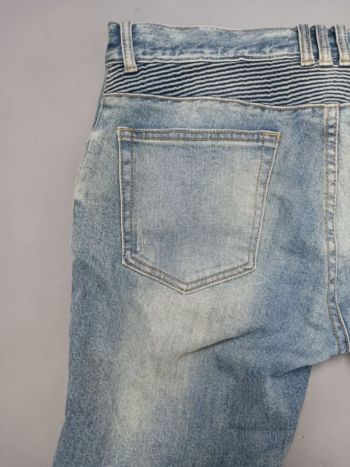 [34] 발망 빈티지워싱 바이커진 청바지 상품이미지8