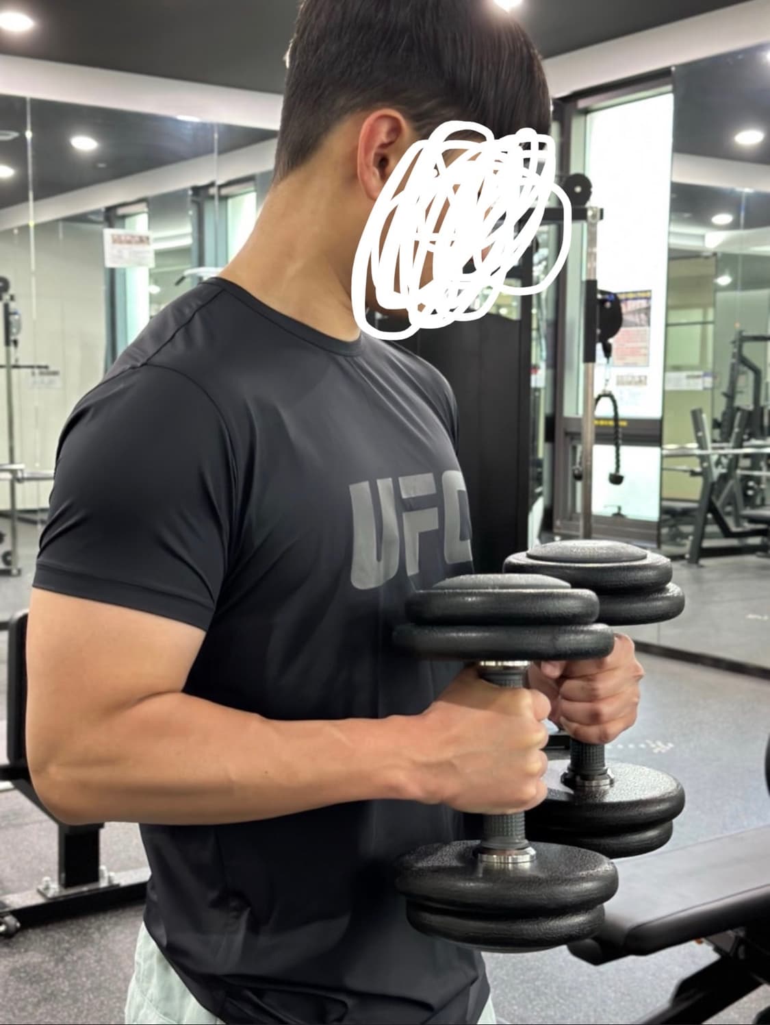 (새상품 3XL) UFC 텐션 빅로고 머슬핏 기능성 반팔 티셔츠 상품이미지4