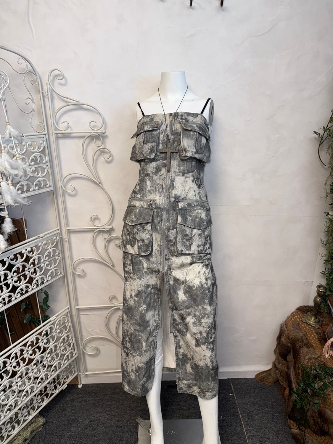 Charcoal tie dye pocket two ways ops 상품이미지1