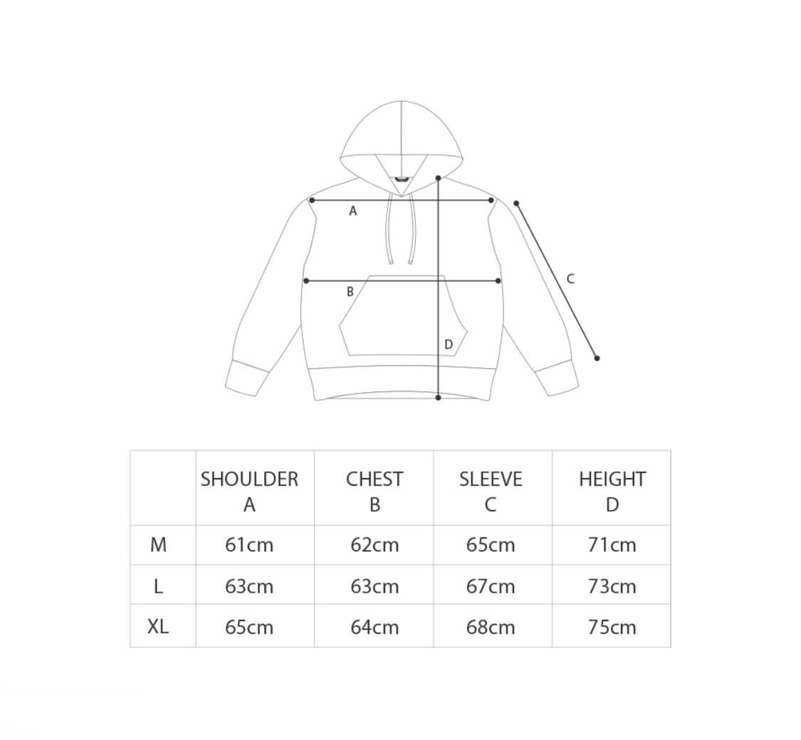 스티그마 워시드 피그먼트 차콜 후드 티셔츠 XL 상품이미지3