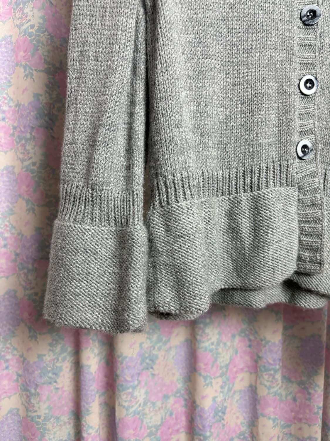 그레이 카라 니트 가디건 상품이미지8