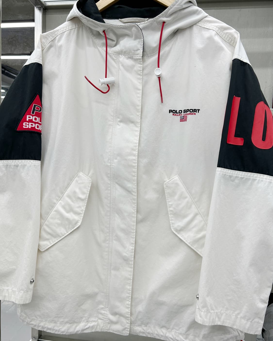 폴로 스포츠 엠브로이드 코튼쉘 후드 자켓 상품이미지2