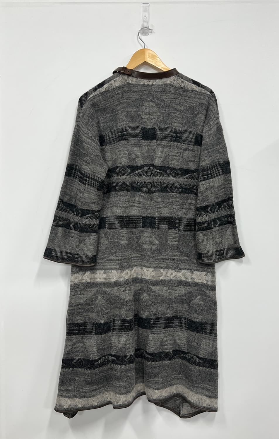 로렌 랄프로렌 패턴 울 캐시미어 랩 원피스 가디건 상품이미지9