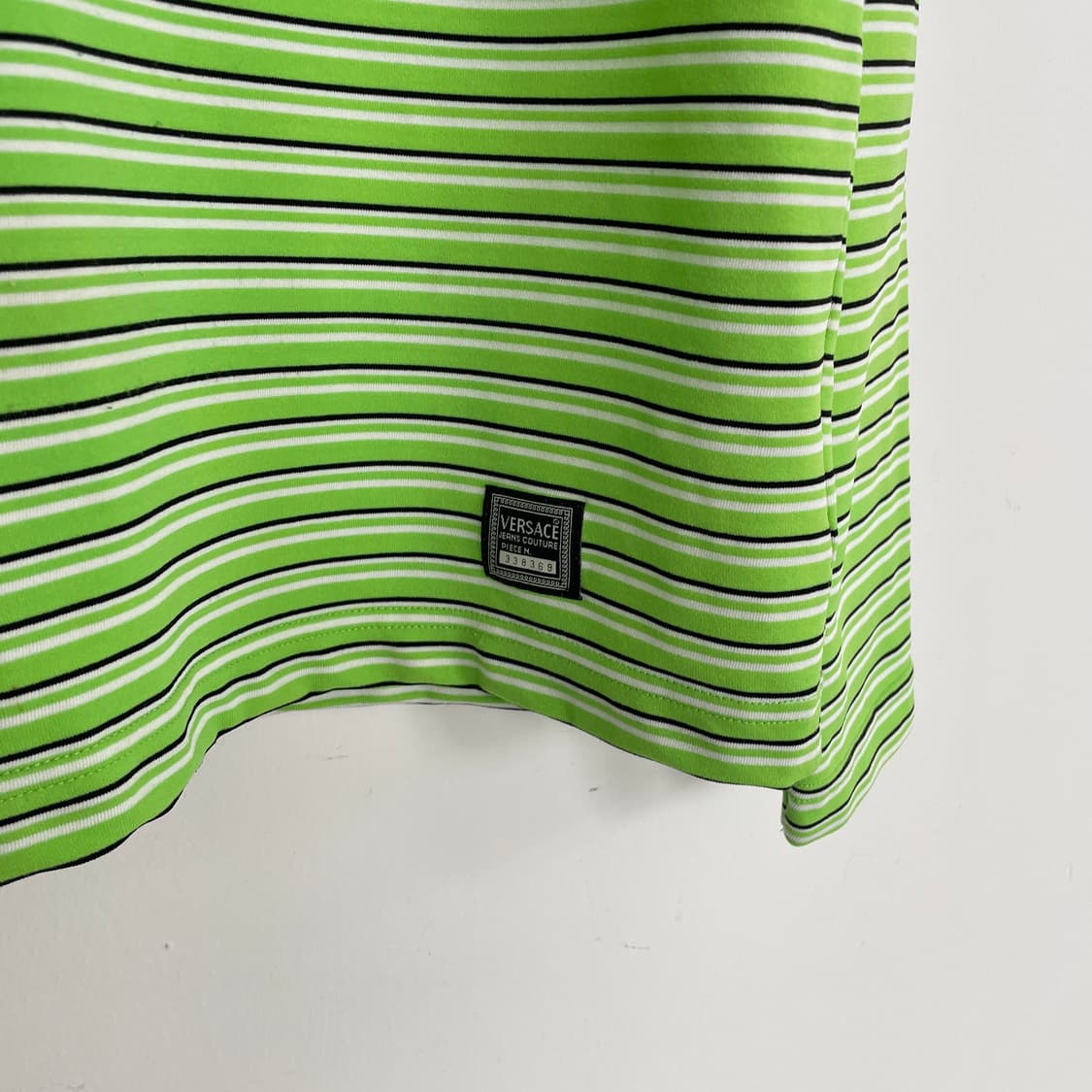 베르사체 진스 스트라이프 카라 긴팔티 상품이미지4