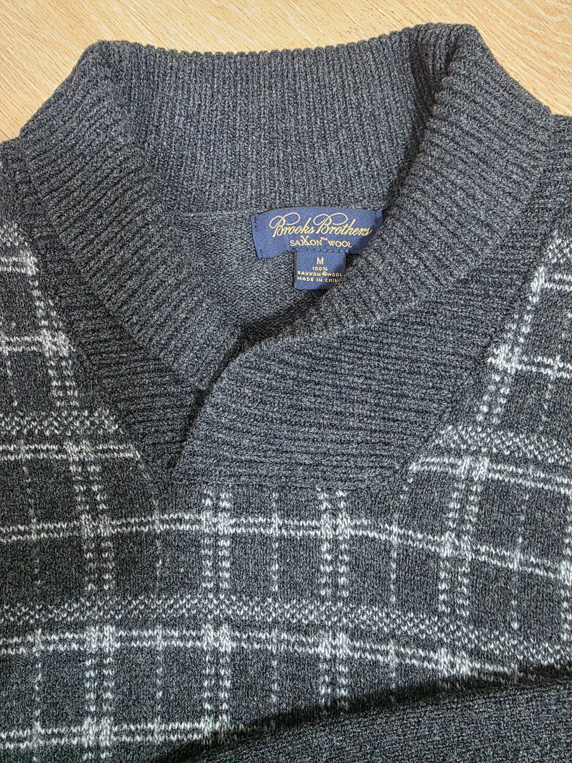 브룩스브라더스 색슨울 숄카라 스웨터 니트 M 상품이미지2
