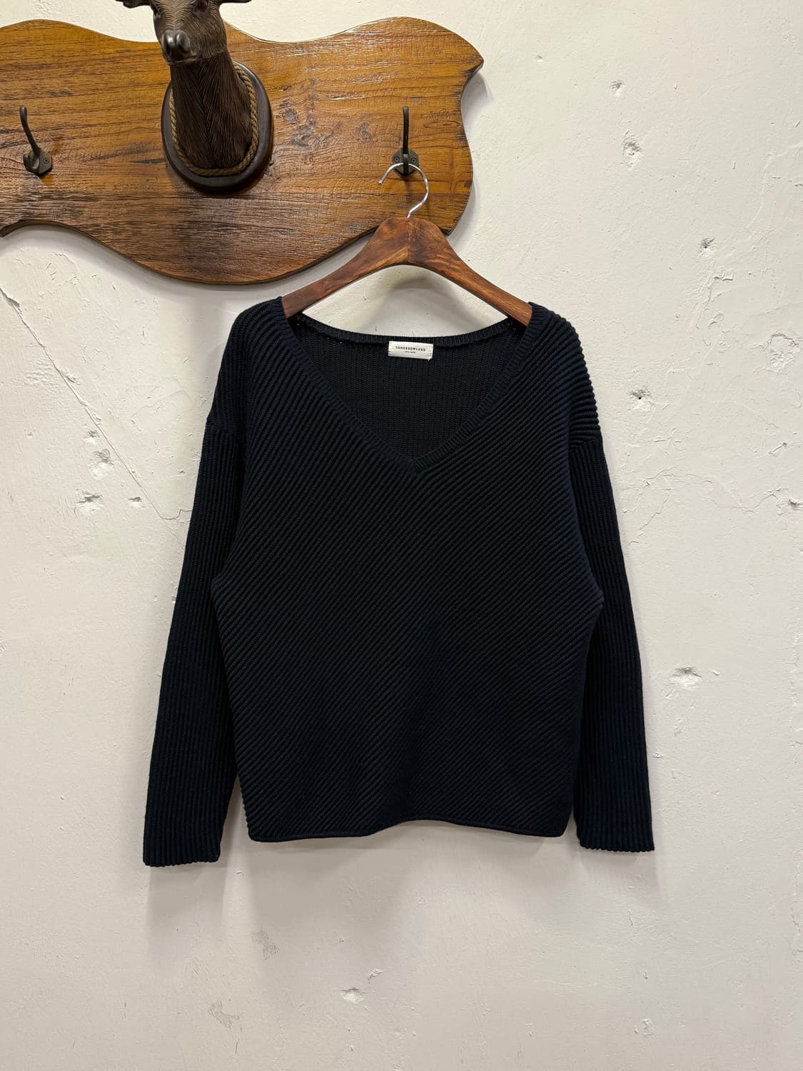 55) TOMORROWLAND V-Neck Ribbed Knit 상품이미지1