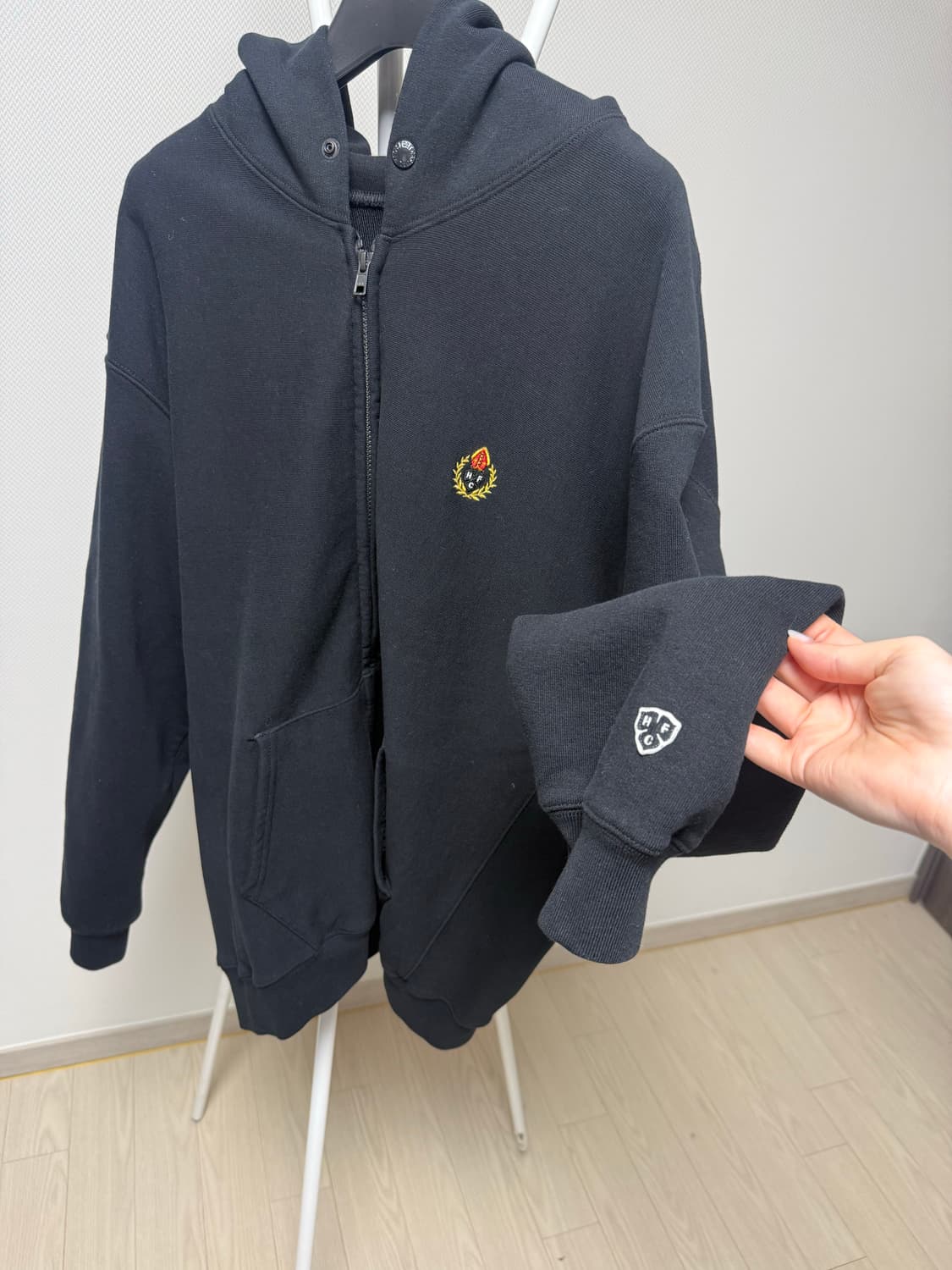 헤리티지플로스 후즈집업 m 블랙 상품이미지3