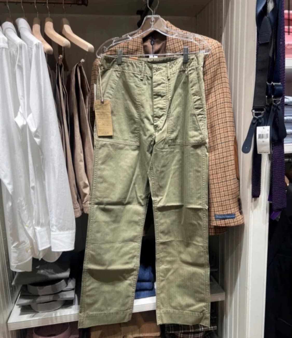 더블알엘 RRL 헤링본 퍼티그 유틸리티 팬츠 34*34(미착용 새상품) 상품이미지1