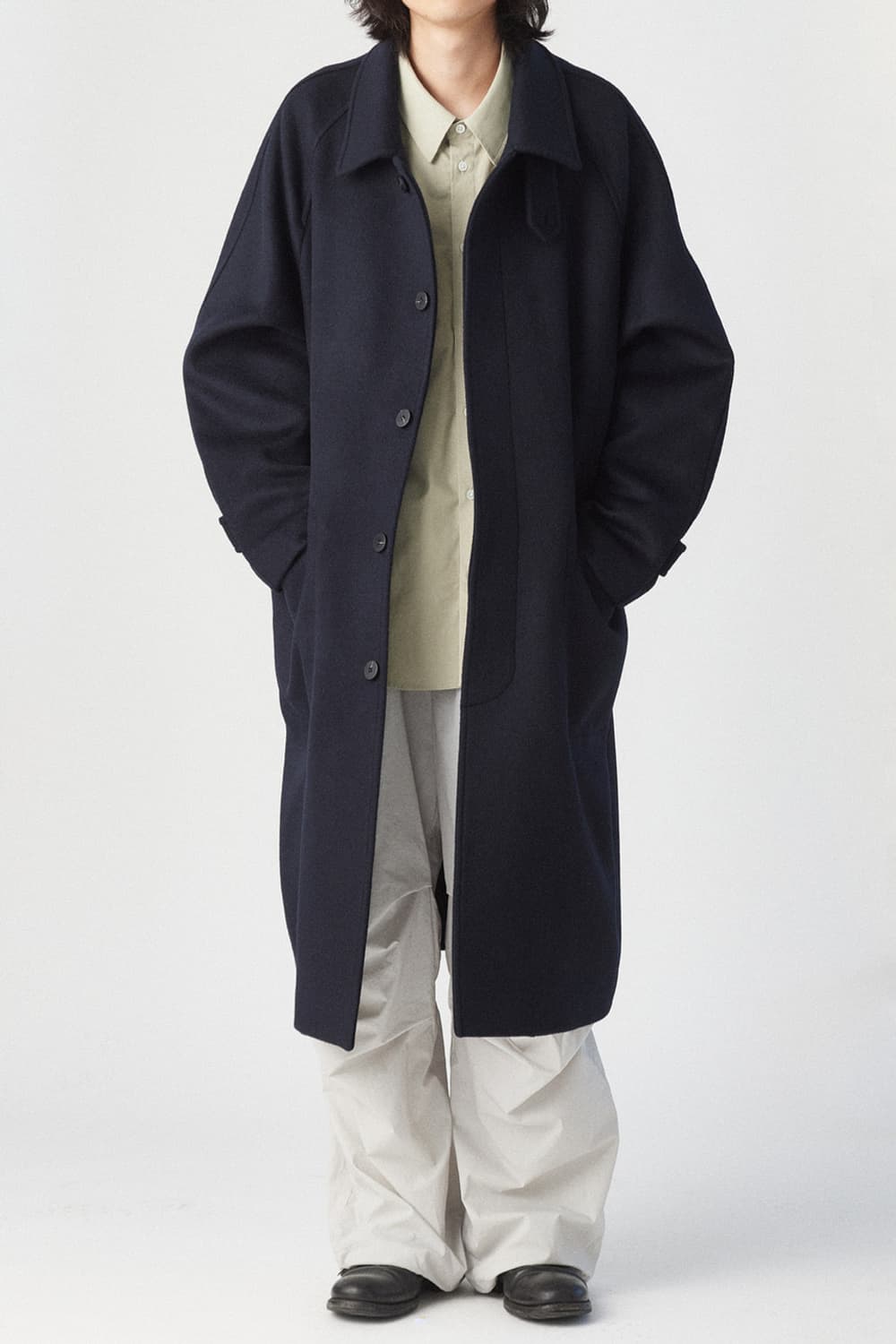 해칭룸 래글런 슬리브 코트 다크네이비 2사이즈(100) 상품이미지1