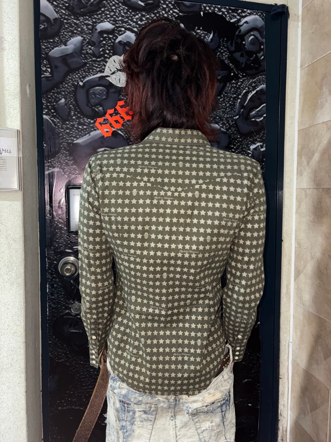 Hysteric glamour skull&star print shirts 상품이미지5