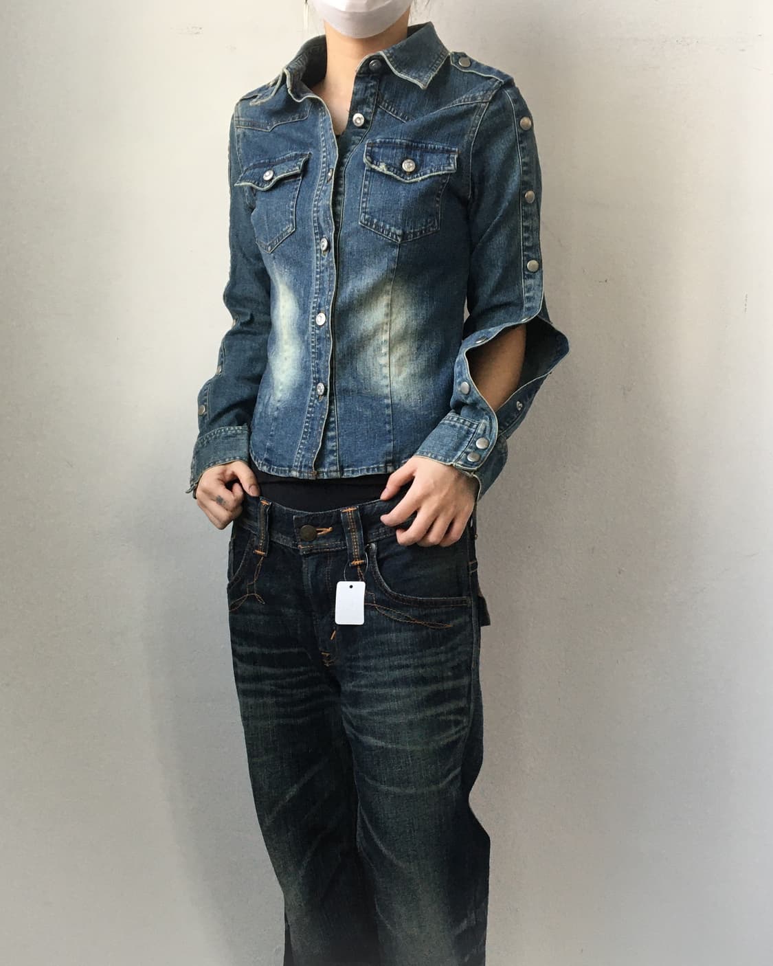 Button point denim jacket 상품이미지4