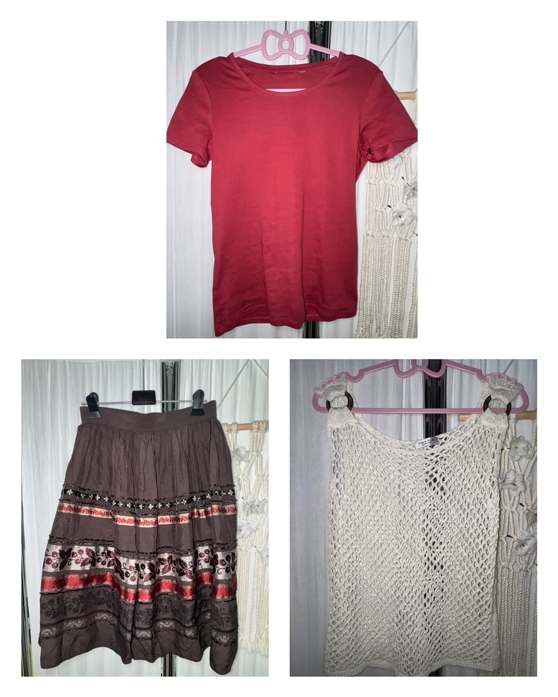 홍로사과 모리걸 빈티지 코디세크 3pcs 상품이미지10