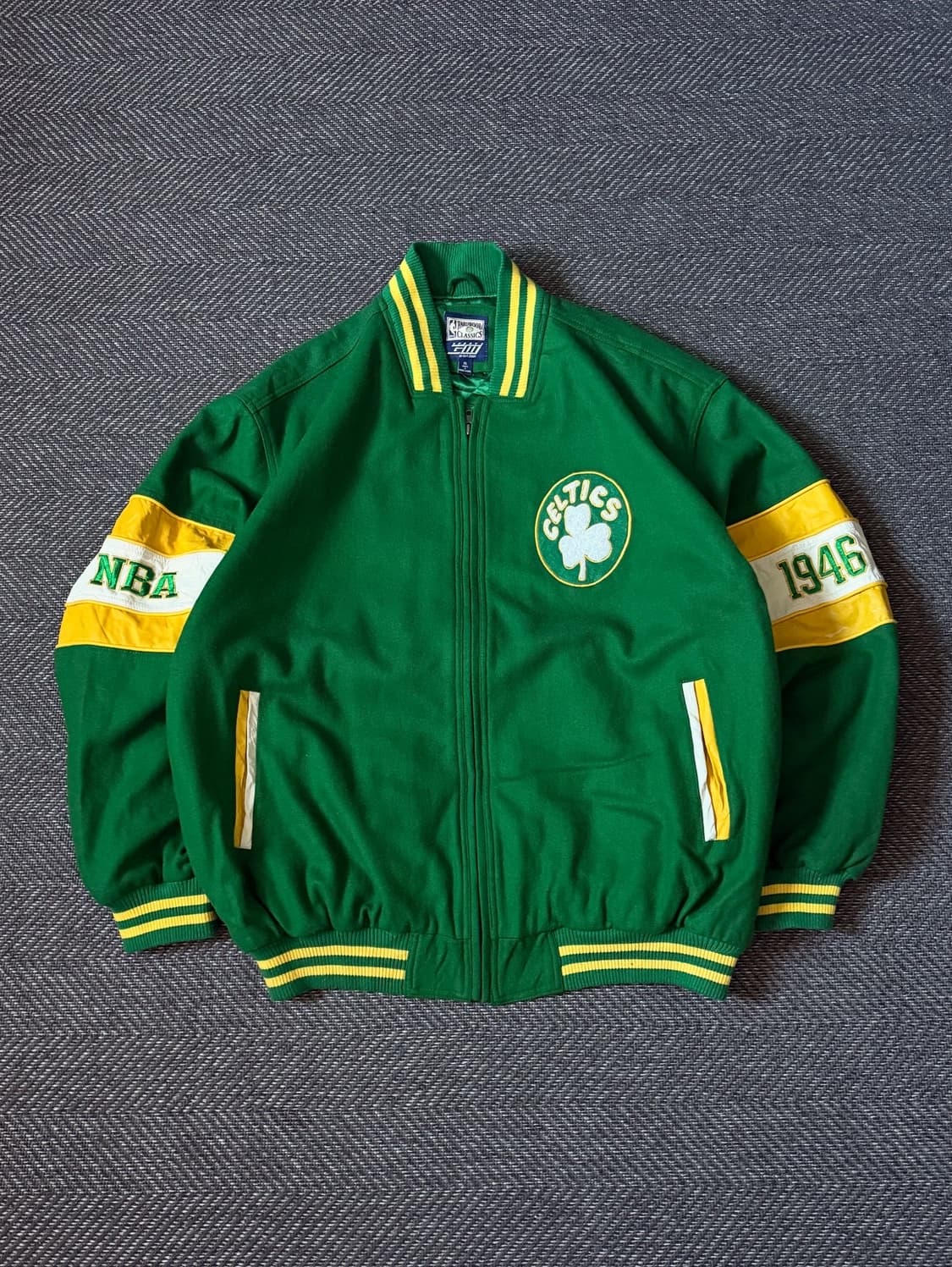 90s 하드우드 클래식 NBA 보스턴 셀틱스 울 바시티 자켓 (110) 상품이미지1