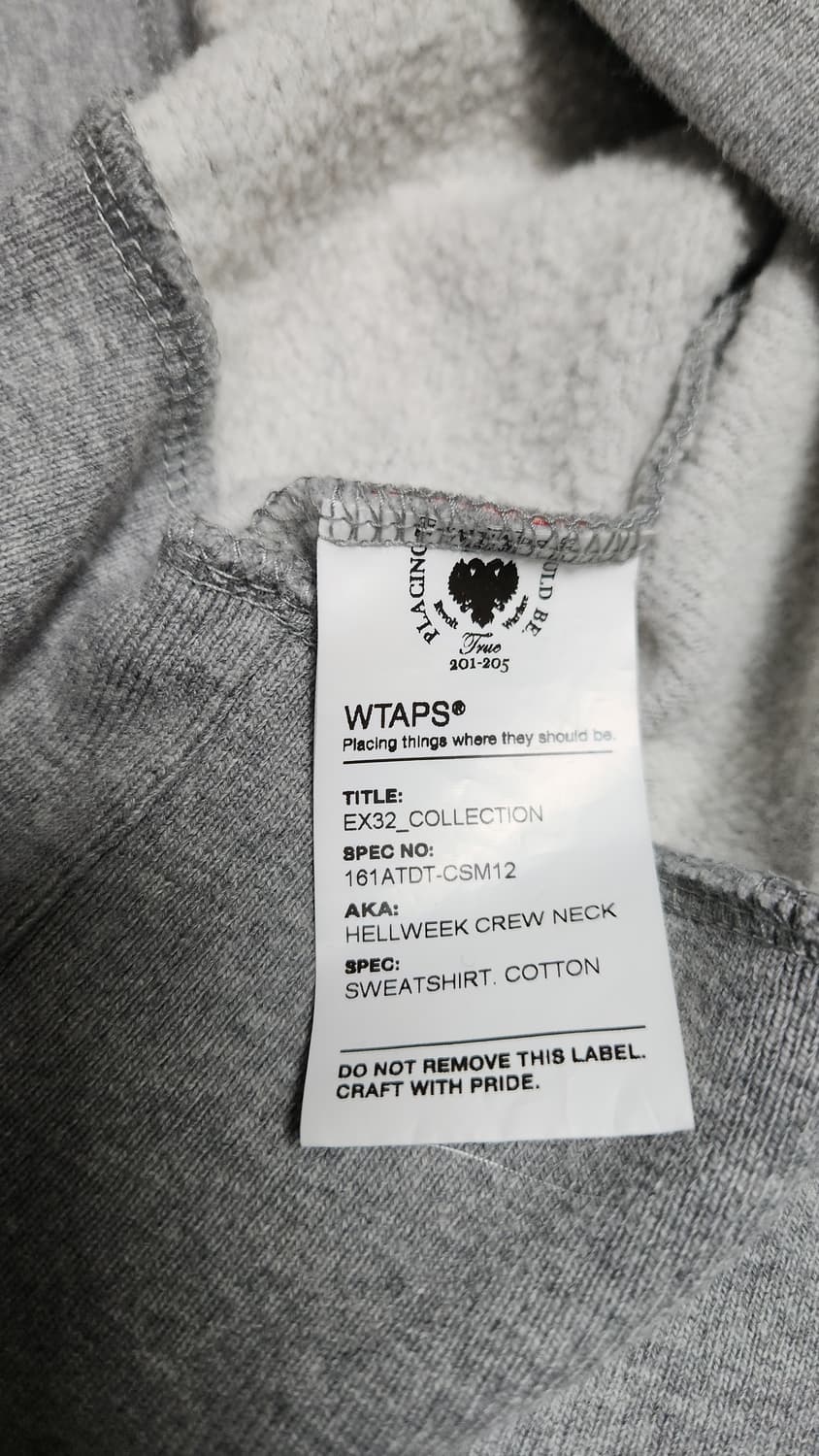 WTAPS 맨투맨 그레이 스웨트셔츠 M 100 사이즈 상품이미지5