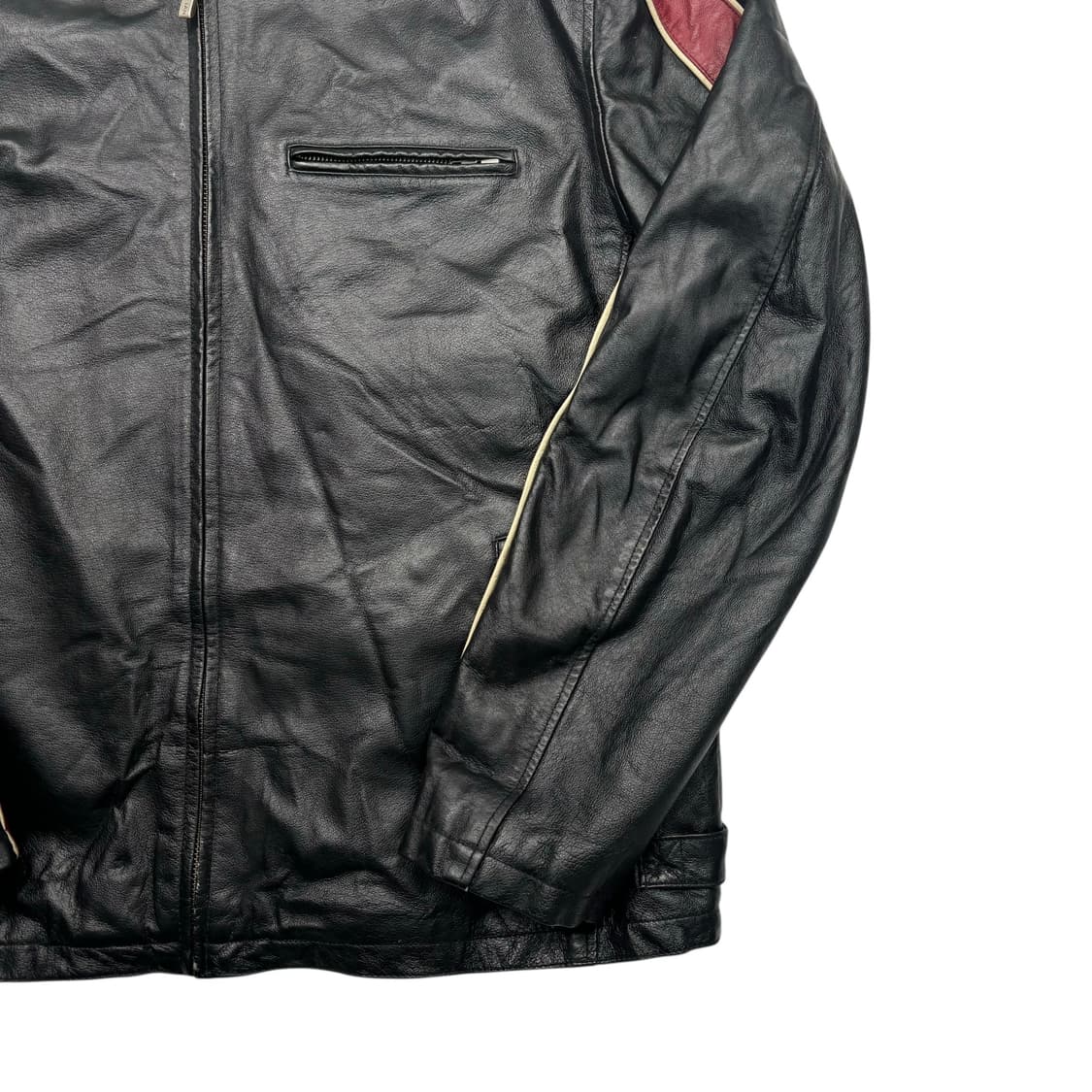 월슨레더 발마칸 램스킨 바이커 자켓 XL 상품이미지3