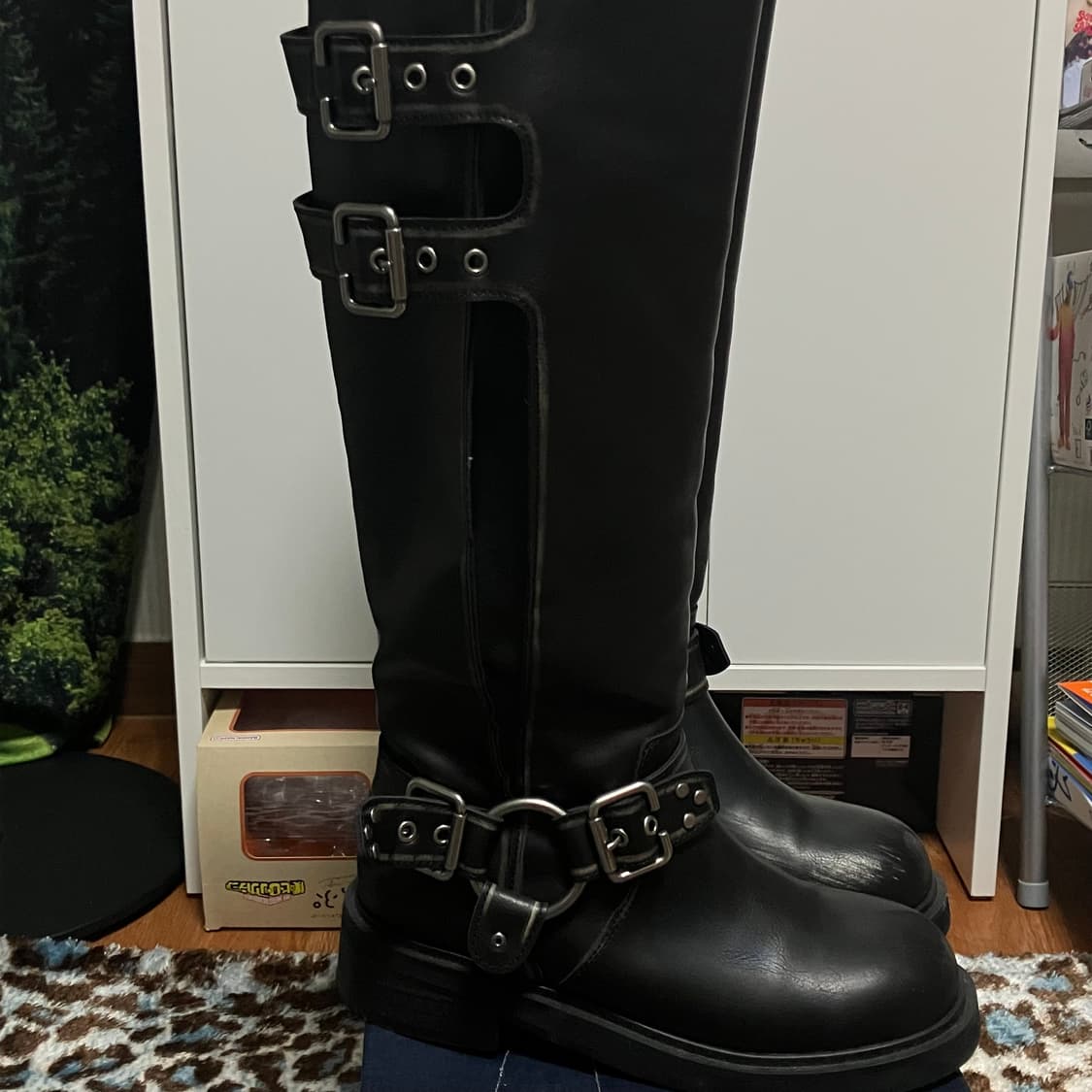 [230]블랙업 프콥 워싱 버클 레더 롱부츠 상품이미지2