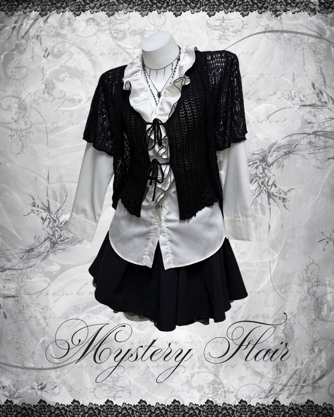 공겜여주 러플 블라우스 코디세트 4pcs 상품이미지3