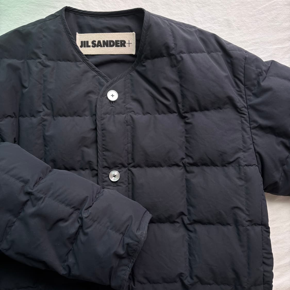 [48] 질샌더 퀄티드 다운 버튼 자켓 네이비 상품이미지2