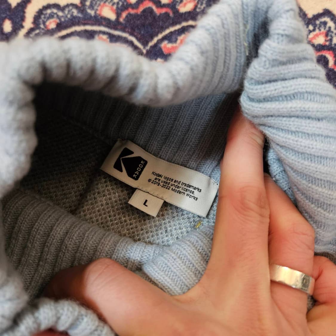 코닥(KODAK) 22fw 울 컬러라마 스웨터 니트 L size 상품이미지6