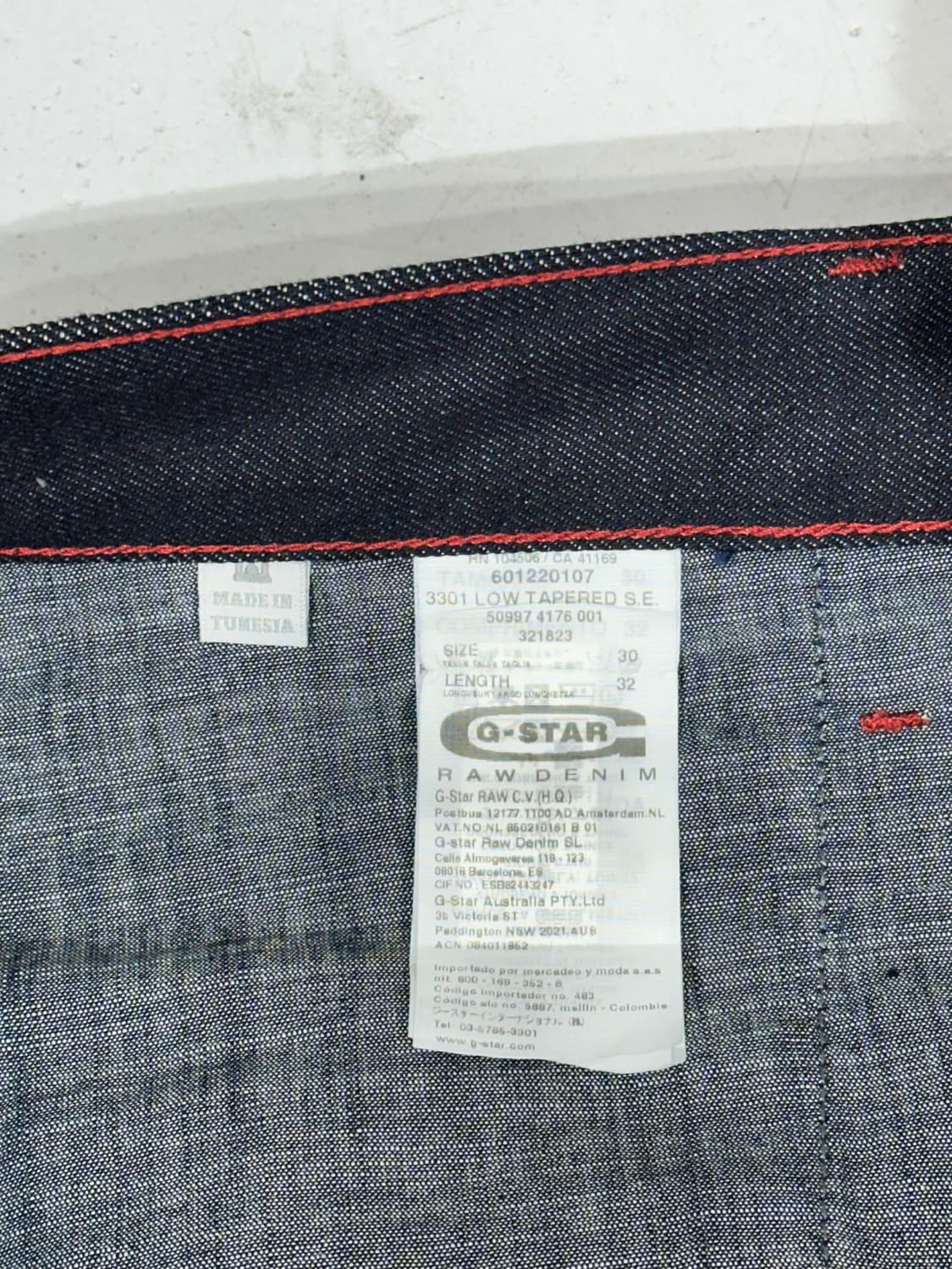빈티지 g-star 진청 힙합 새깅 데님 팬츠 청바지 상품이미지7