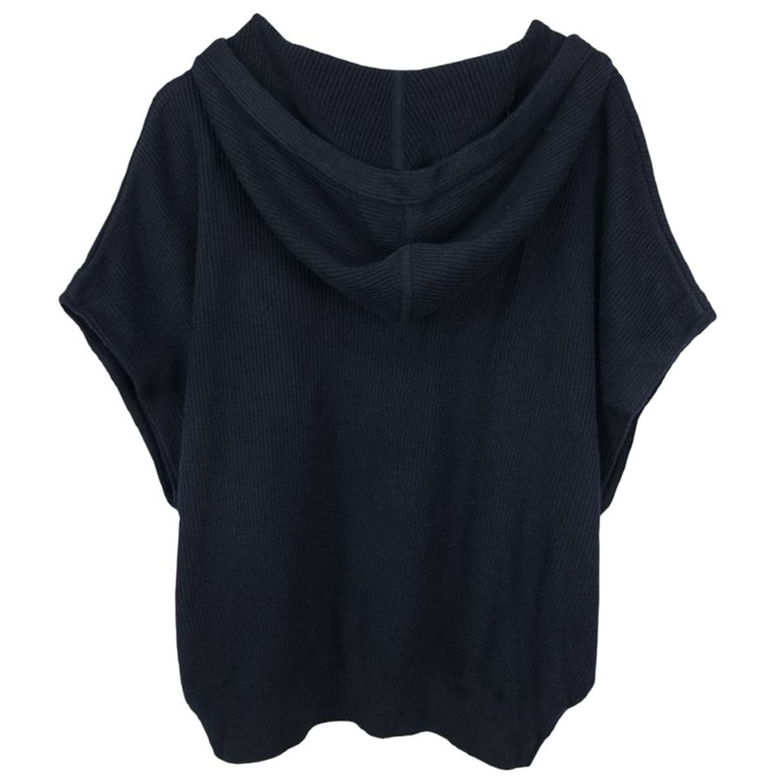 [세인트 존] 23S/S 캡 슬리브 오버핏 후드 니트 블랙 P01459 상품이미지3