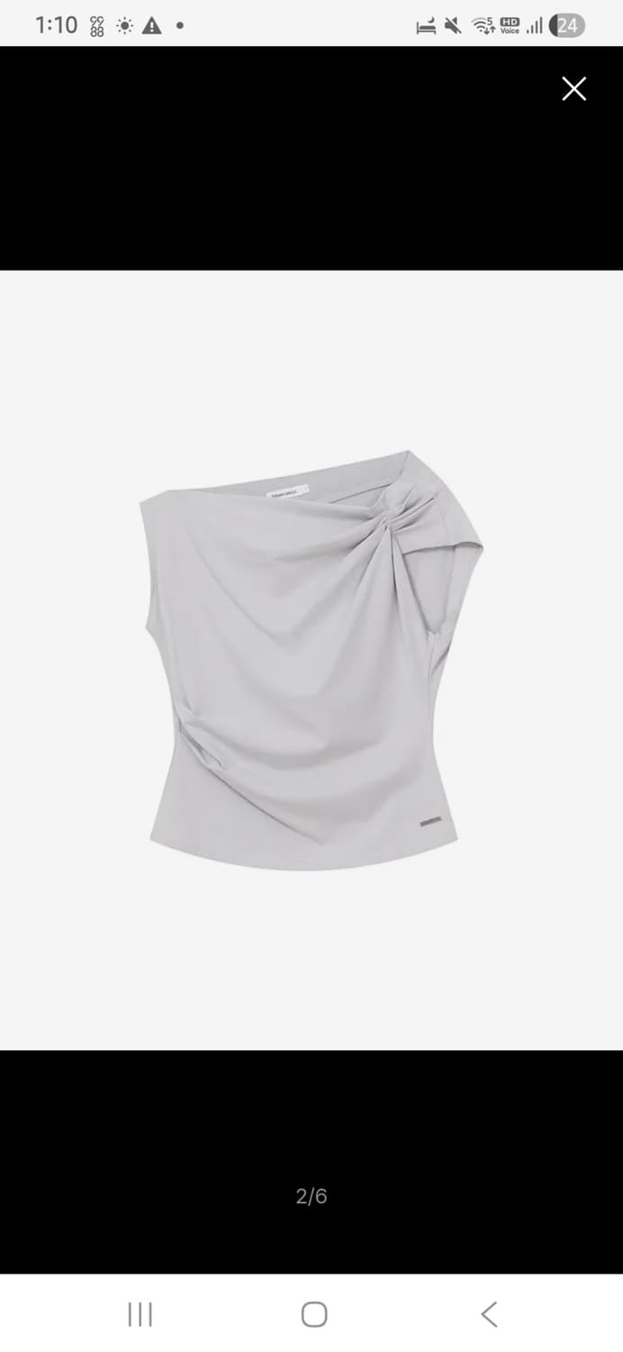 미세키서울 Slanted sleeveless top GREY 상품이미지1
