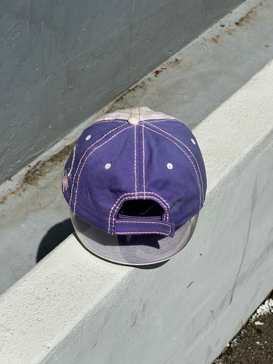 [F] LUCKY 7 퍼플 화이트 빈티지 볼캡 모자 USA 상품이미지4