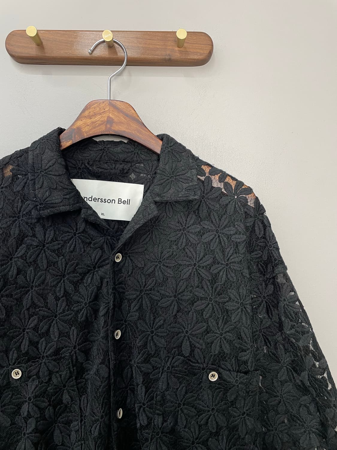 앤더슨벨 플라워 쉬어 오픈 카라 셔츠 H1835 상품이미지3