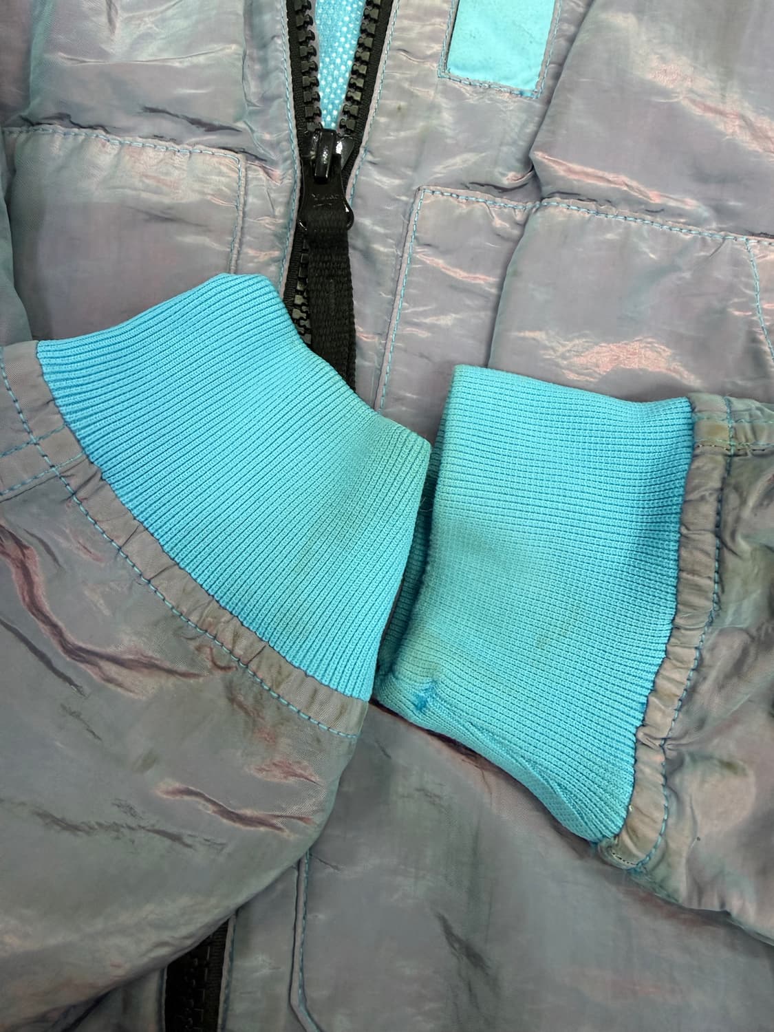 매장판정품) 스톤아일랜드 주니어 샴브레이 봄버 자켓 8y 상품이미지5