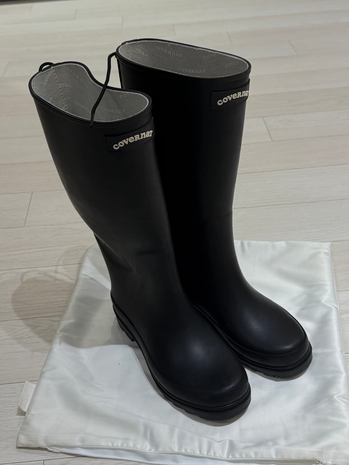 ‼️이사 처분 (1회시착) 커버낫 레인 롱부츠 블랙 240 상품이미지1