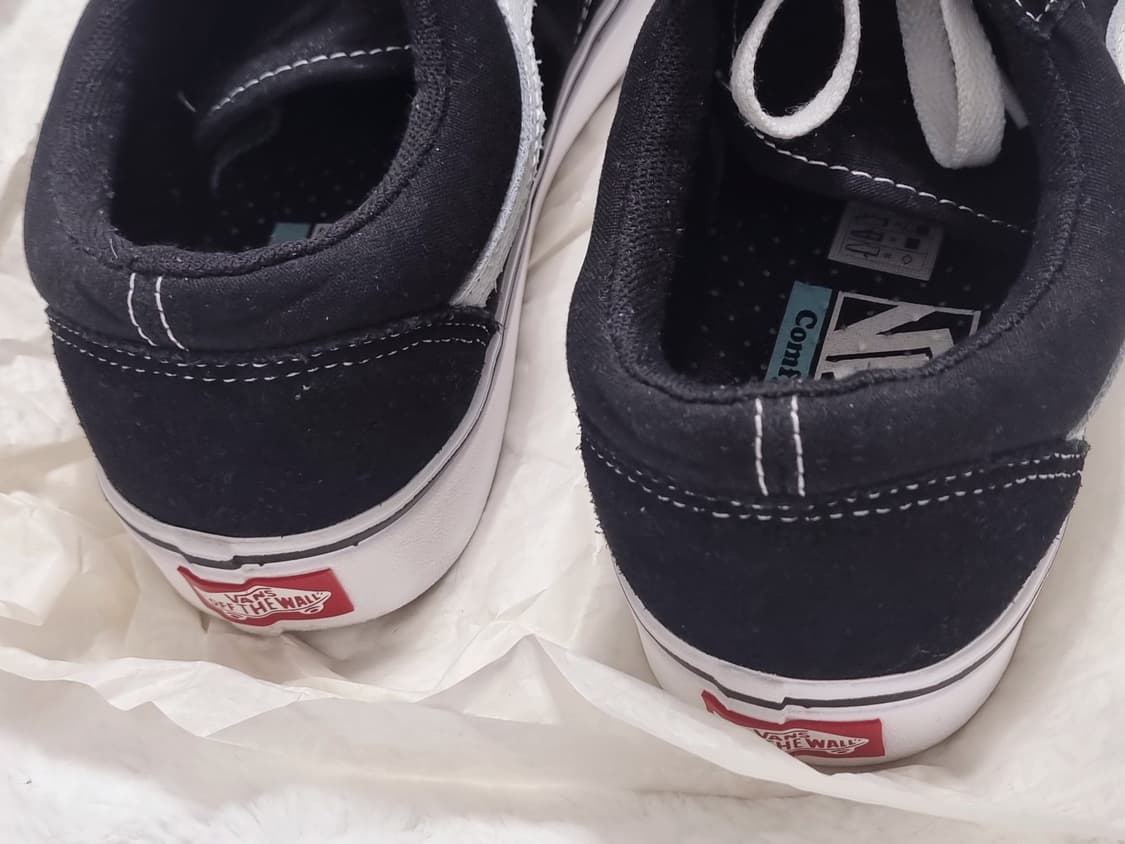 250 반스 컴피쿠시 올드스쿨 블랙 트루 화이트 스니커즈 상품이미지6